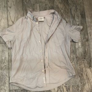 Gray Goodfellow button down short sleeve